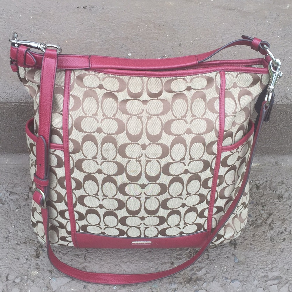 Signature Print Large Coach Crossbody